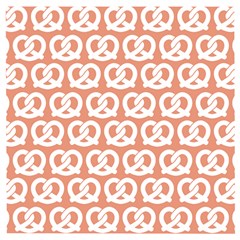 Salmon Pretzel Illustrations Pattern Wooden Puzzle Square by GardenOfOphir