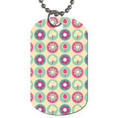 Chic Floral Pattern Dog Tag (two Sides) by GardenOfOphir