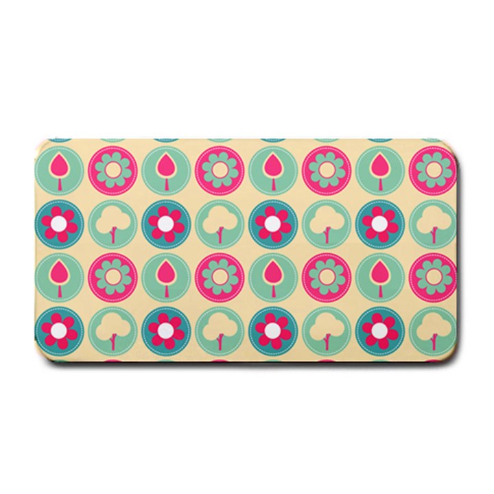 Chic Floral Pattern Medium Bar Mat