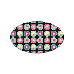 Chic Floral Pattern Sticker Oval (10 Pack) by GardenOfOphir