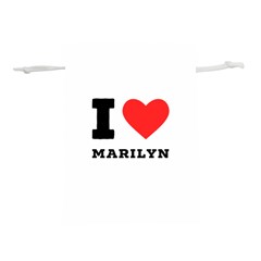 I Love Marilyn Lightweight Drawstring Pouch (l) by ilovewhateva