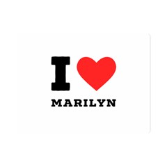I Love Marilyn One Side Premium Plush Fleece Blanket (mini)