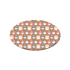 Colorful Whimsical Owl Pattern Sticker Oval (100 Pack) by GardenOfOphir