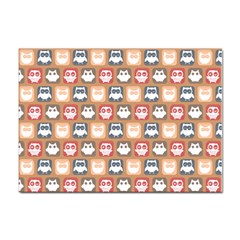 Colorful Whimsical Owl Pattern Sticker A4 (100 Pack) by GardenOfOphir