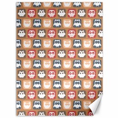 Colorful Whimsical Owl Pattern Canvas 36  X 48  by GardenOfOphir