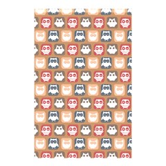 Colorful Whimsical Owl Pattern Shower Curtain 48  X 72  (small)  by GardenOfOphir