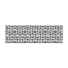 Gray And White Owl Pattern Sticker Bumper (100 Pack) by GardenOfOphir