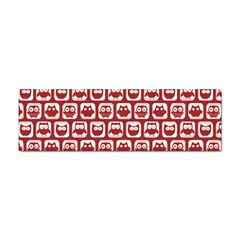 Red And White Owl Pattern Sticker Bumper (100 Pack) by GardenOfOphir