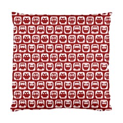 Red And White Owl Pattern Standard Cushion Case (one Side) by GardenOfOphir