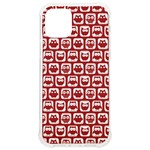 Red And White Owl Pattern iPhone 12/12 Pro TPU UV Print Case Front