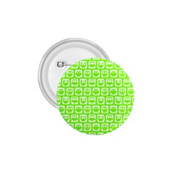 Lime Green And White Owl Pattern 1 75  Buttons by GardenOfOphir