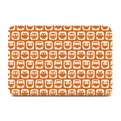 Orange And White Owl Pattern Plate Mats by GardenOfOphir