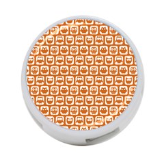 Orange And White Owl Pattern 4-port Usb Hub (one Side) by GardenOfOphir