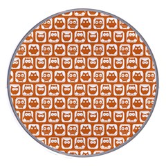 Orange And White Owl Pattern Wireless Fast Charger(white) by GardenOfOphir