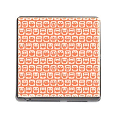 Coral And White Owl Pattern Memory Card Reader (square 5 Slot) by GardenOfOphir