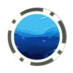 Ai Generated Ocean Sea Fish Underwater Water Poker Chip Card Guard