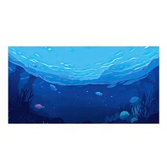 Ai Generated Ocean Sea Fish Underwater Water Satin Shawl 45  X 80 