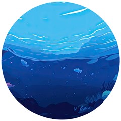 Ai Generated Ocean Sea Fish Underwater Water Wooden Puzzle Round by Ravend