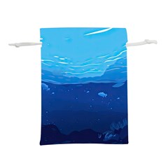 Ai Generated Ocean Sea Fish Underwater Water Lightweight Drawstring Pouch (l) by Ravend