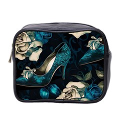 Glass Slipper Blues Fairytale Mini Toiletries Bag (two Sides) by Ravend