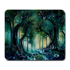 Trees Forest Mystical Forest Nature Large Mousepad