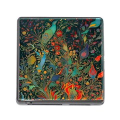Ai Generated Flowers Trees Forest Mystical Forest Memory Card Reader (square 5 Slot) by Ravend
