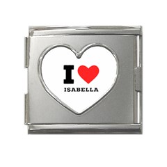 I Love Isabella Mega Link Heart Italian Charm (18mm) by ilovewhateva