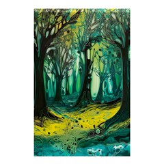 Ai Generated Trees Forest Mystical Forest Nature Art Shower Curtain 48  X 72  (small)  by Ravend