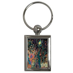 Ai Generated Trees Forest Mystical Forest Nature Key Chain (rectangle)