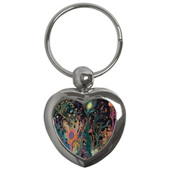 Ai Generated Trees Forest Mystical Forest Nature Key Chain (heart)