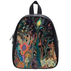 Ai Generated Trees Forest Mystical Forest Nature School Bag (small)