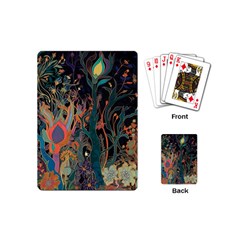 Ai Generated Trees Forest Mystical Forest Nature Playing Cards Single Design (mini)