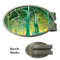 Nature Trees Forest Mystical Forest Jungle Money Clips (oval) 