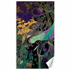 Ai Generated Flowers Trees Forest Mystical Forest Pattern Canvas 40  X 72  by Ravend