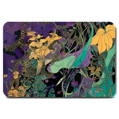 Ai Generated Flowers Trees Forest Mystical Forest Pattern Large Doormat