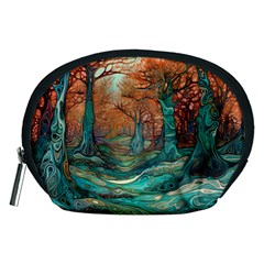 Ai Generated Tree Forest Mystical Forest Nature Accessory Pouch (medium)