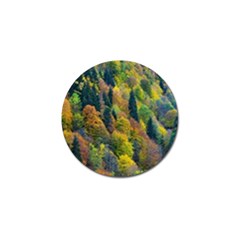 Forest Trees Leaves Fall Autumn Nature Sunshine Golf Ball Marker