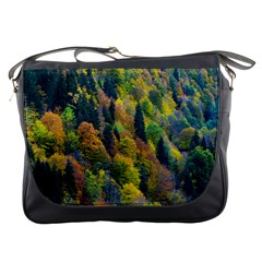 Forest Trees Leaves Fall Autumn Nature Sunshine Messenger Bag