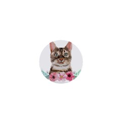 Watercolor Cat 1  Mini Buttons by SychEva