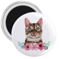 Watercolor Cat 3  Magnets by SychEva