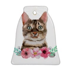 Watercolor Cat Bell Ornament (two Sides) by SychEva