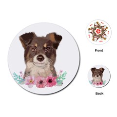 Watercolor Dog Playing Cards Single Design (round) by SychEva