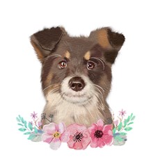Watercolor Dog Play Mat (rectangle) by SychEva