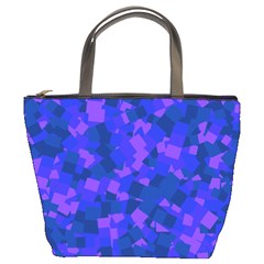 Cold Colorful Geometric Abstract Pattern Bucket Bag