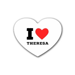 I Love Theresa Rubber Coaster (heart) by ilovewhateva