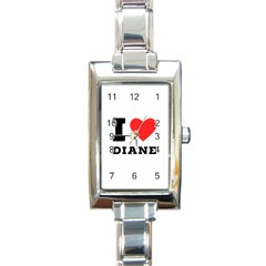 I Love Diane Rectangle Italian Charm Watch by ilovewhateva