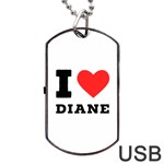 I love diane Dog Tag USB Flash (Two Sides) Front