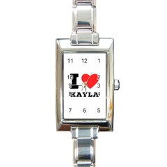 I Love Kayla Rectangle Italian Charm Watch by ilovewhateva