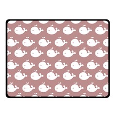 Cute Whale Illustration Pattern Two Sides Fleece Blanket (small) by GardenOfOphir