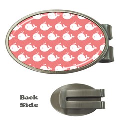 Coral Whales Pattern Money Clips (oval) 